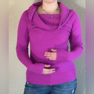 Cashmere Cowl Neck Antonio Melano Women's Purple Sweater